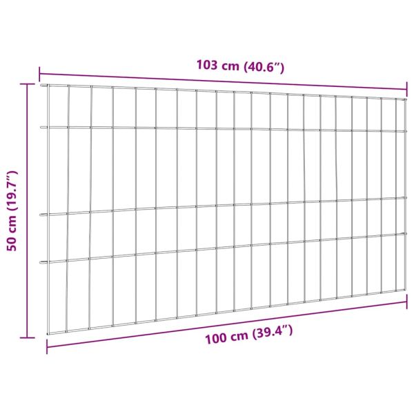 Комплект ограда за езеро 5 pcs Зелен 100 x 50 cm Стомана