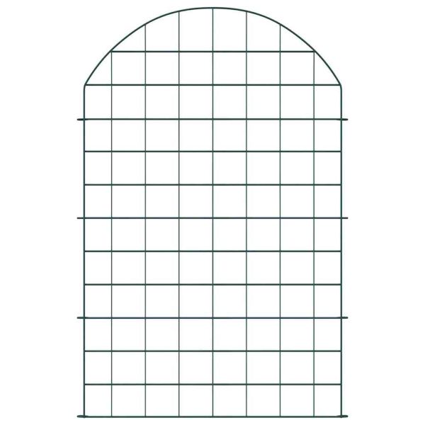 Комплект ограда за езеро 8 pcs Зелен 50 x 80 cm Стомана