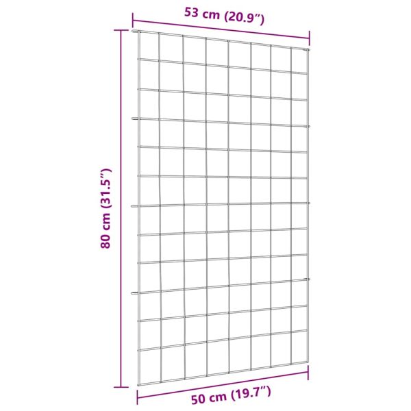 Комплект ограда за езеро 8 pcs Зелен 50 x 80 cm Стомана
