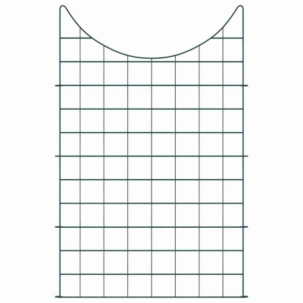 Комплект ограда за езеро 8 pcs Зелен 50 x 80 cm Стомана