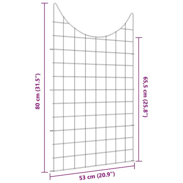 Комплект ограда за езеро 8 pcs Зелен 50 x 80 cm Стомана