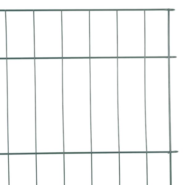 Комплект ограда за езеро 8 pcs Зелен 50 x 80 cm Стомана