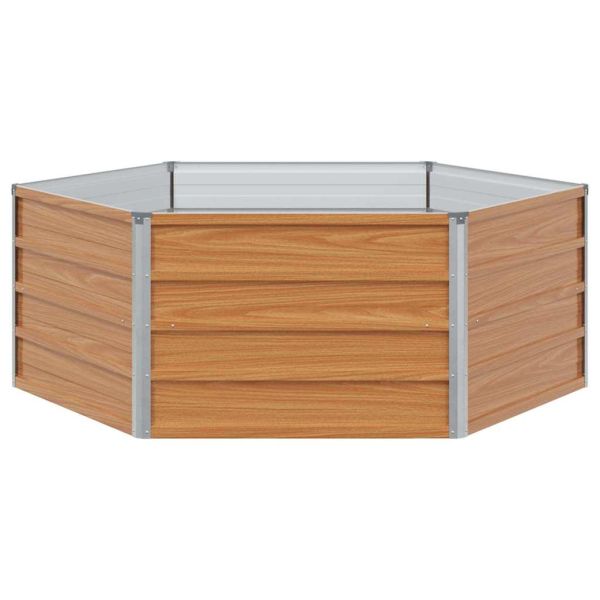 Вдигната леха за градина Дървесен вид 129 x 129 x 45 cm