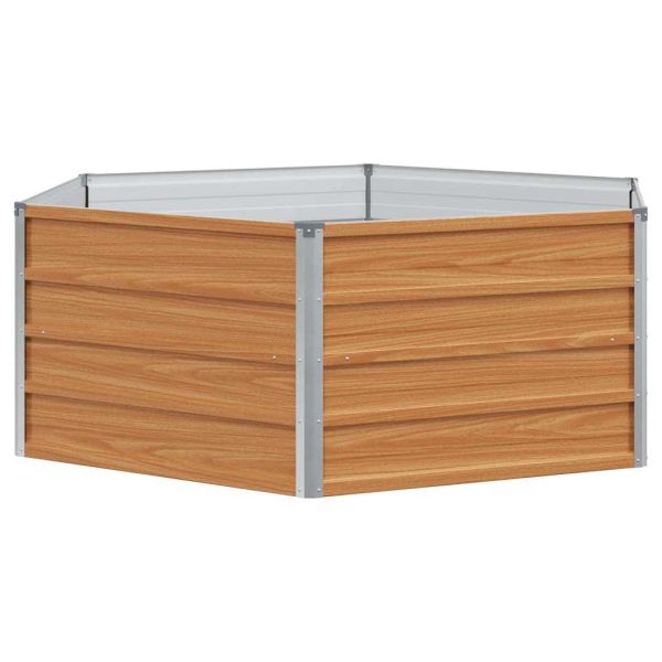 Вдигната леха за градина Дървесен вид 129 x 129 x 45 cm