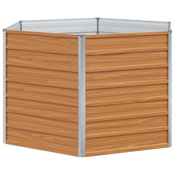 Вдигната леха за градина Светло кафяво 129 x 129 x 77 cm