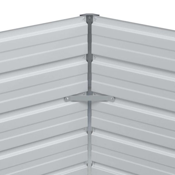 Вдигната леха за градина Светло кафяво 129 x 129 x 77 cm