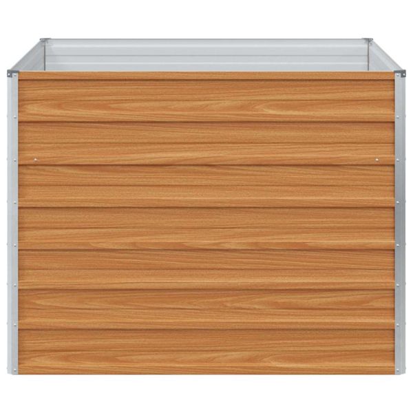 Градинска повдигната леха Светло кафяво 100 x 100 x 77 cm