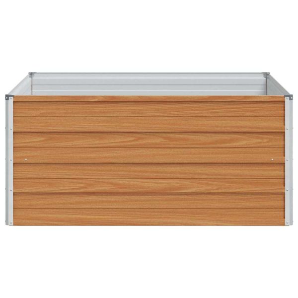 Градинска повдигната леха Светло кафяво 100 x 100 x 45 cm