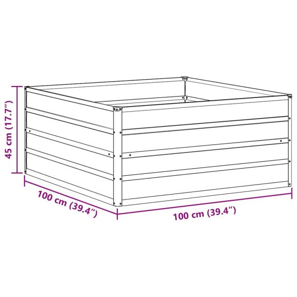 Градинска повдигната леха Светло кафяво 100 x 100 x 45 cm