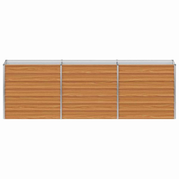 Градинска повдигната леха Светло кафяво 240 x 40 x 77 cm