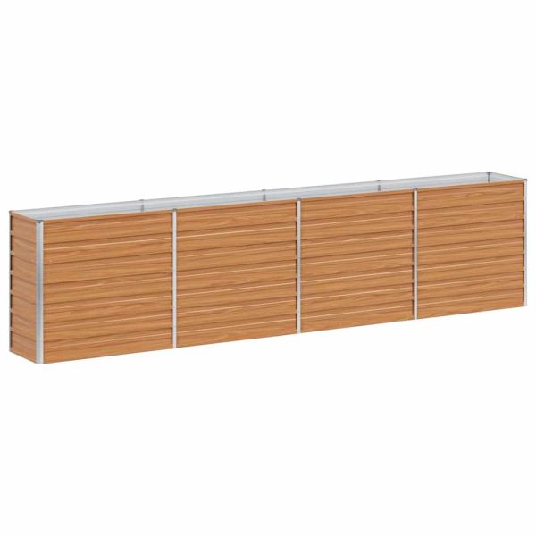 Градинска повдигната леха Светло кафяво 320 x 40 x 77 cm