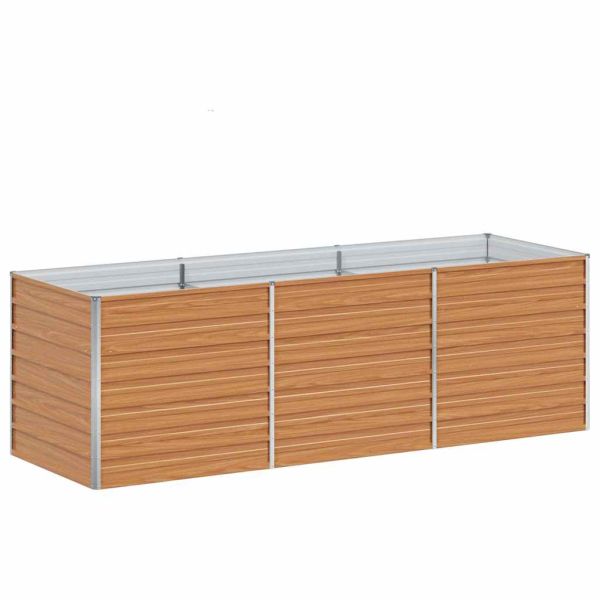 Градинска повдигната леха Светло кафяво 240 x 80 x 77 cm