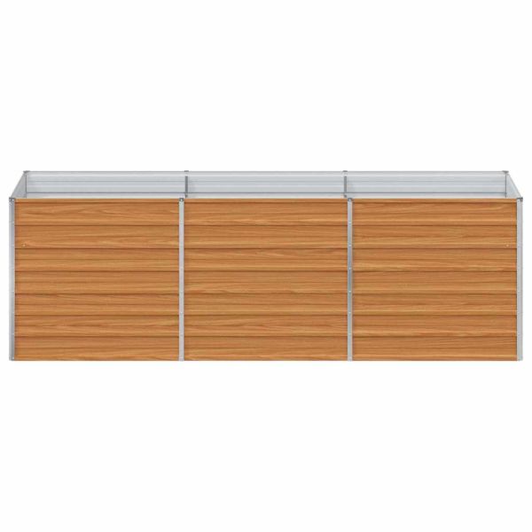 Градинска повдигната леха Светло кафяво 240 x 80 x 77 cm