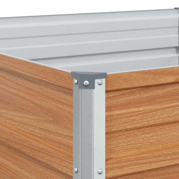 Градинска повдигната леха Светло кафяво 240 x 80 x 77 cm