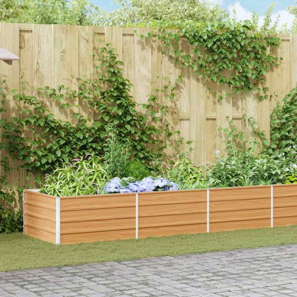 Градинска повдигната леха Светло кафяво 480 x 80 x 45 cm