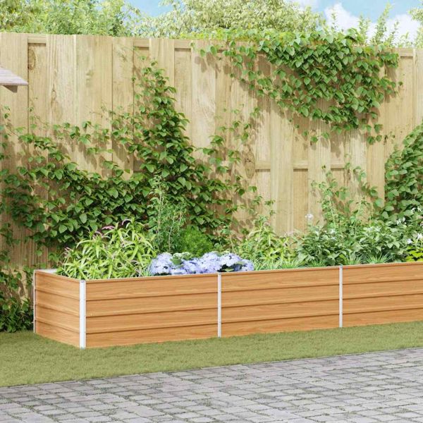 Градинска повдигната леха Светло кафяво 600 x 80 x 45 cm