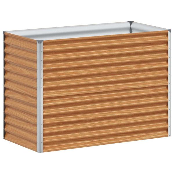 Градинска повдигната леха 98 x 50 x 68 см Галванизирана стомана