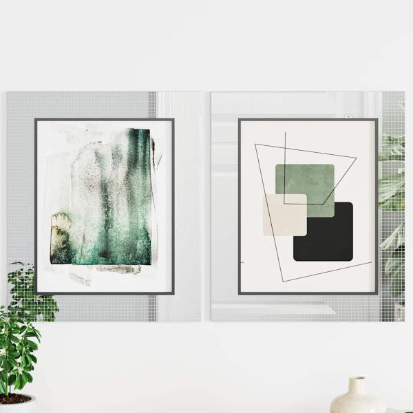 Огледално мозайчно плоча 3 pcs Сребрист 30 x 30 cm Стъкло