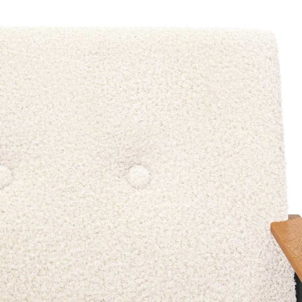 фотьойл Крем 59 x 75 x 78 см Къдрав текстил, подобен на вълна