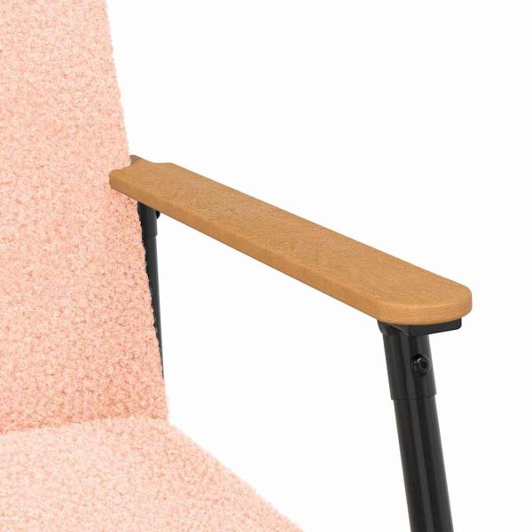 фотьойл Розово 59 x 75 x 78 см Къдрав текстил, подобен на вълна