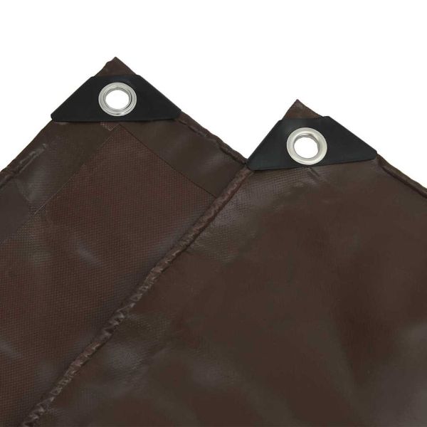 Найлон 650g / m² Кафяво 5 x 5 m Канва с PVC покритие