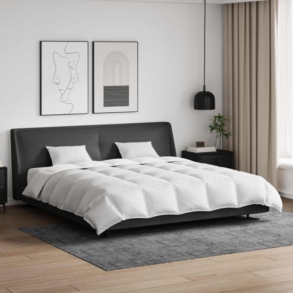 Комплект завивки с възглавница 3 pcs Бяло Пухени пера