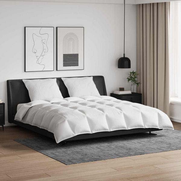 Комплект завивки с възглавница 3 pcs Бяло Пухени пера