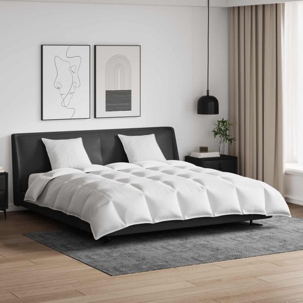 Комплект завивки с възглавница 3 pcs Бяло Пухени пера