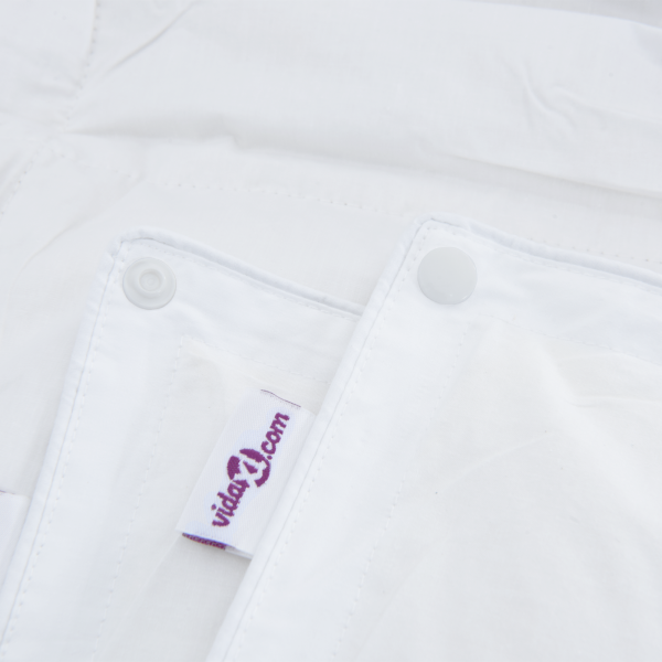 Комплект завивки с възглавница 3 pcs Бяло Пухени пера