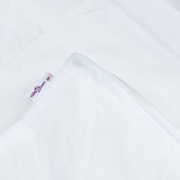 Комплект завивки с възглавница 3 pcs Бяло Пухени пера