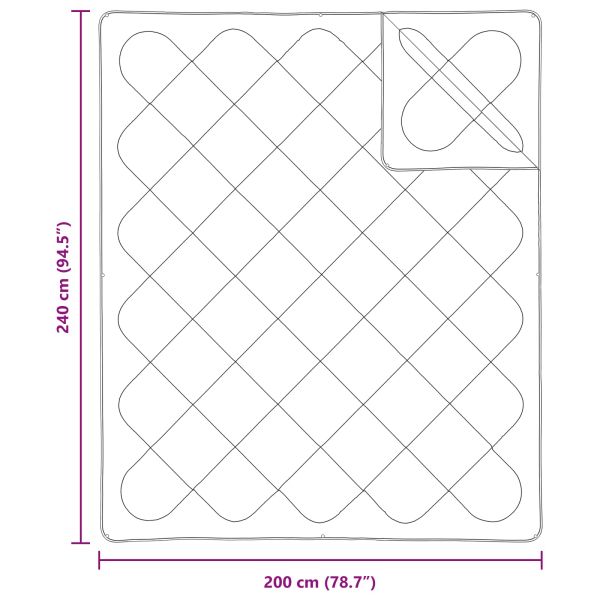 Комплект завивки с възглавница 3 pcs Бяло Микрофибър и пух