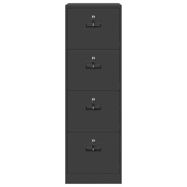 Кабинет за файлове с чекмедже 2 pcs Черно 44 x 50 x 106.5 см