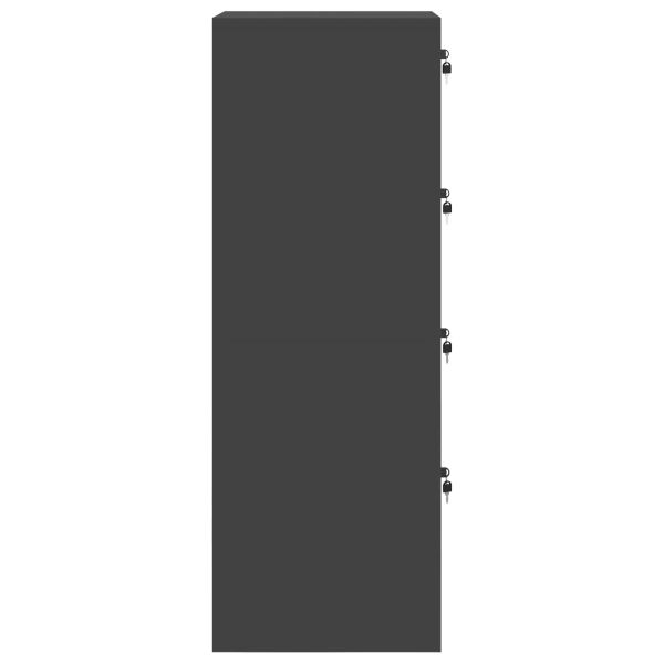 Кабинет за файлове с чекмедже 2 pcs Черно 44 x 50 x 106.5 см