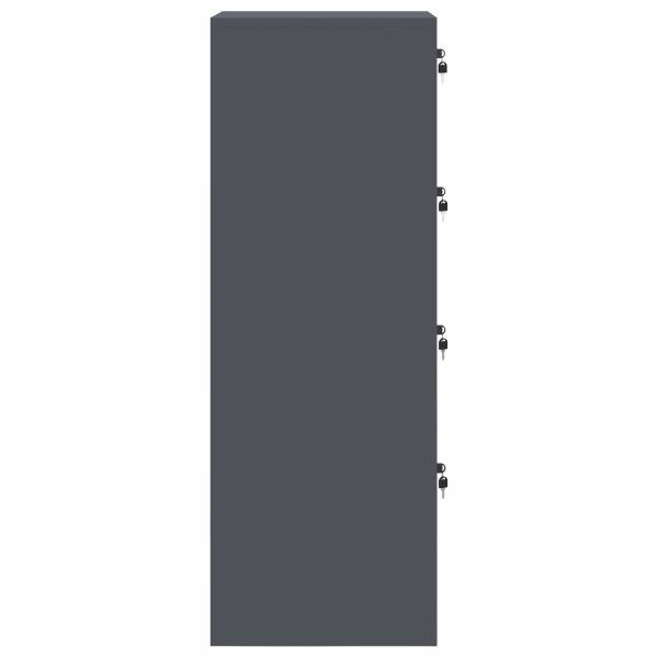 Кабинет за файлове с чекмедже 2 pcs Антрацит 44 x 50 x 106.5 см