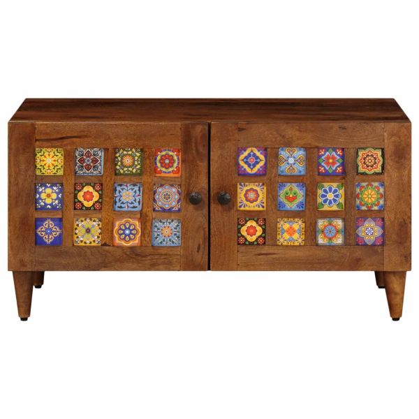 Масичка за кафе Кафяво 80 x 50 x 40 cm Солидно мангово дърво