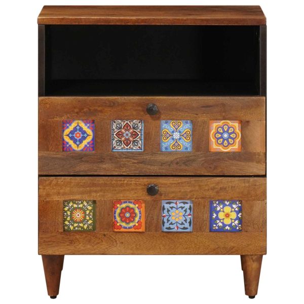 Нощен шкаф Кафяво 50 x 33 x 60 см Солидно мангово дърво