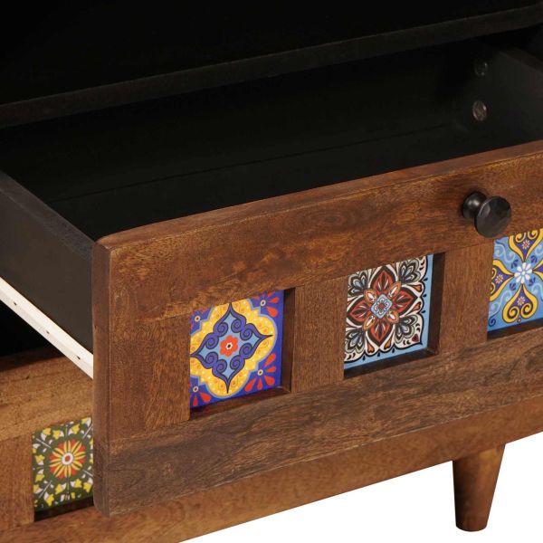 Нощен шкаф Кафяво 50 x 33 x 60 см Солидно мангово дърво