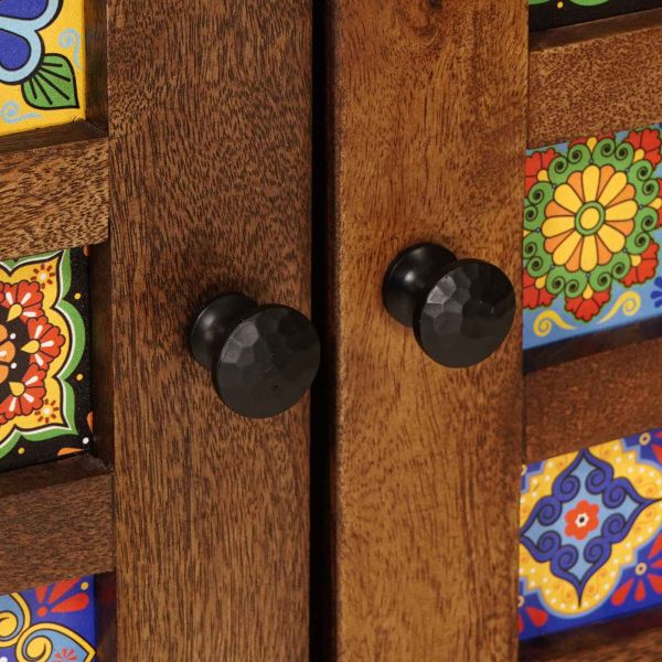 Служебен шкаф Орех 60 x 33,5 x 75 см Солидно мангово дърво