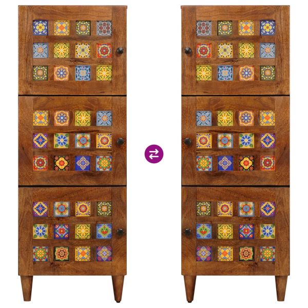 Висок шкаф Орех 40 x 33,5 x 110 см Солидно мангово дърво