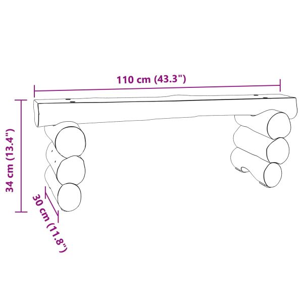 Пейка Естествен 115 x 30 x 34 см Солидно тиково дърво