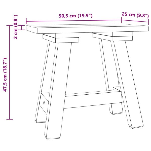 Пейка Естествен 50 x 26 x 45 см Махагоново дърво