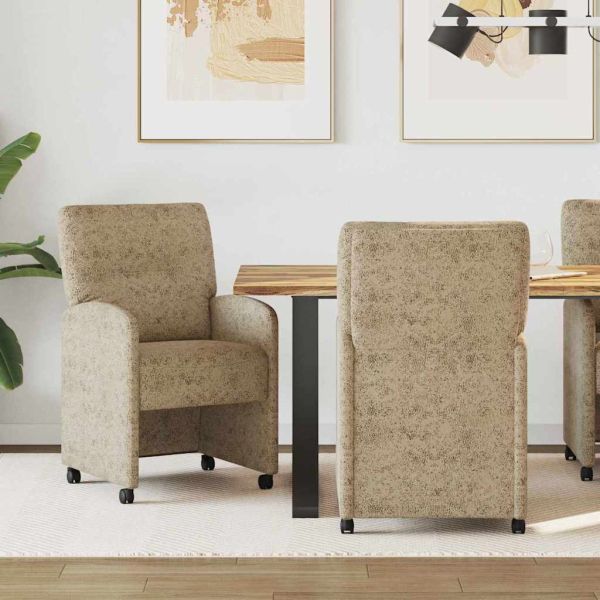 Столове с Колела с колела 2 pcs Светлосиво 57 x 67 x 95 см