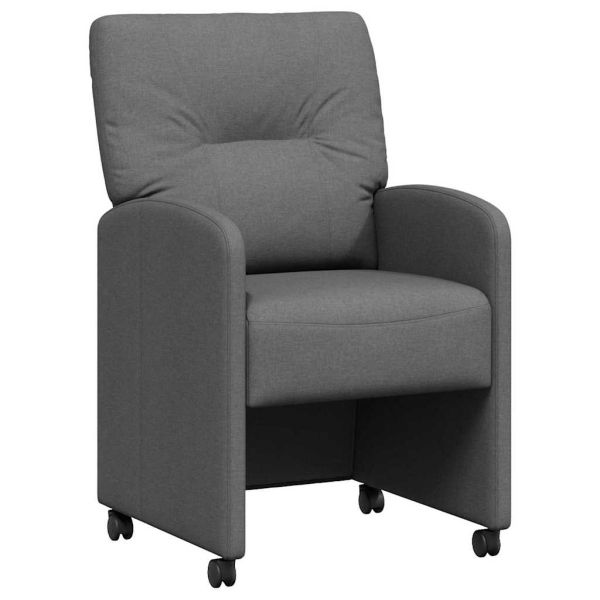 Столове с Колела 2 pcs Тъмносив 57 x 67 x 95 см текстил