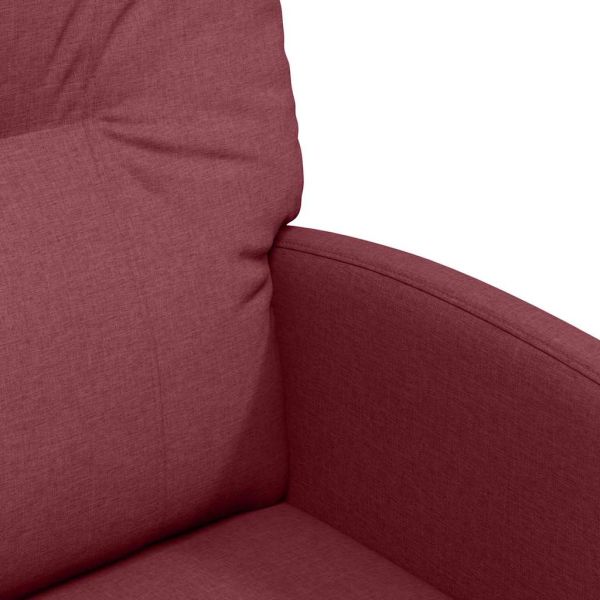 Столове с Колела 2 pcs виненочервен 57 x 67 x 95 см текстил