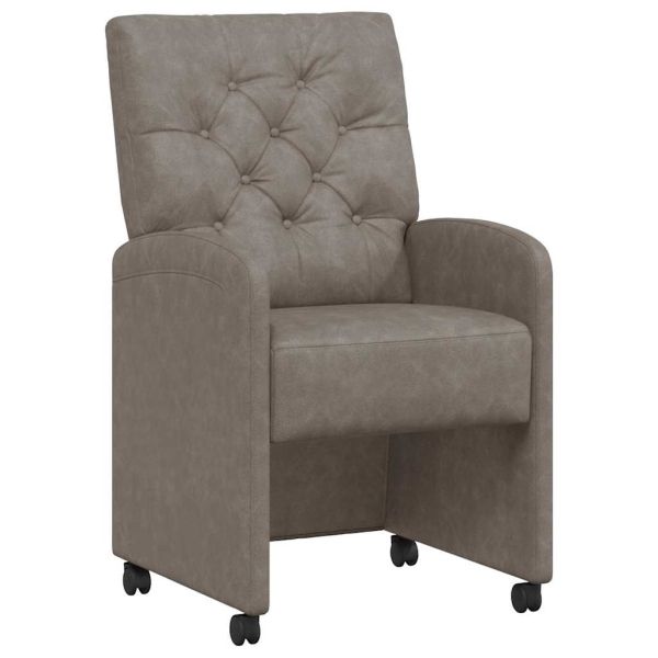 Столове с Колела с колела 2 pcs Сив 58 x 67 x 97 см Изкуствена