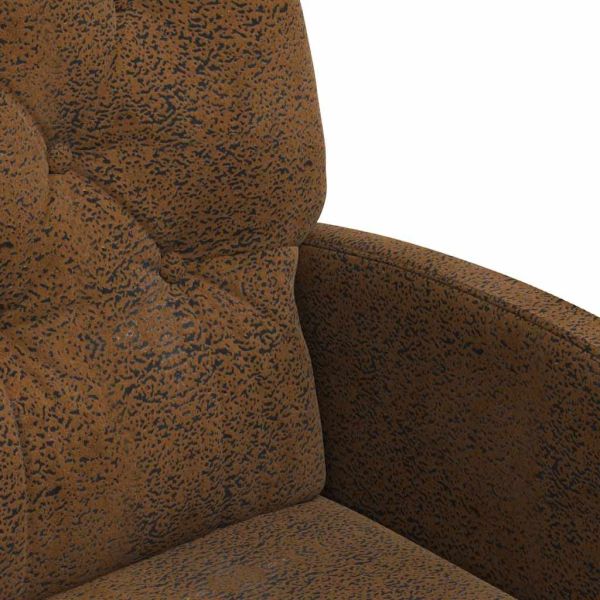 Столове с Колела 2 pcs Кафяво 58 x 67 x 97 см Изкуствен велур