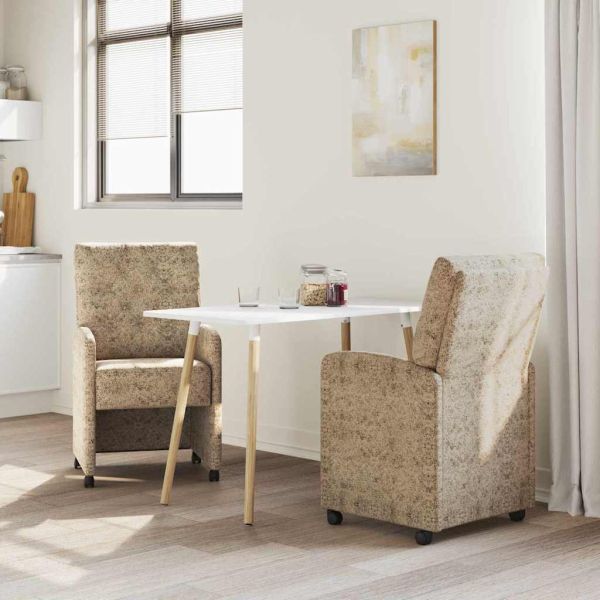 Столове с Колела с колела 2 pcs Светлосиво 58 x 67 x 97 см