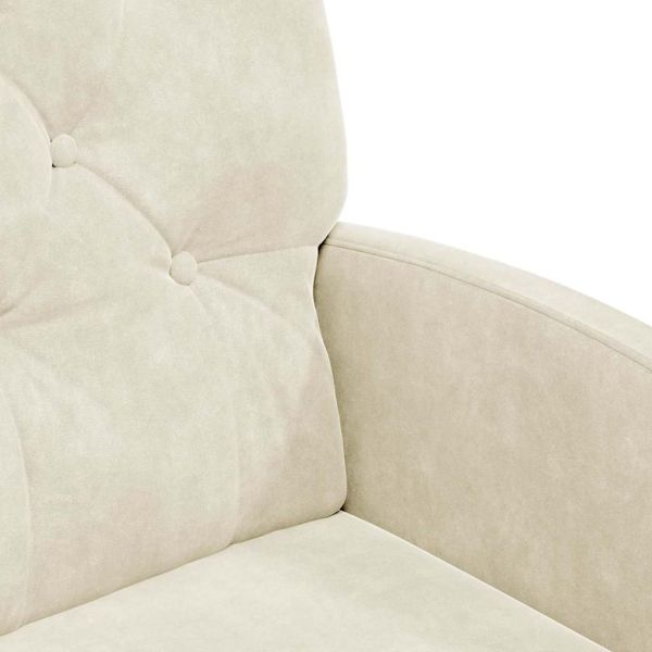 Столове с Колела с колела 2 pcs Крем 58 x 67 x 97 см Кадифе