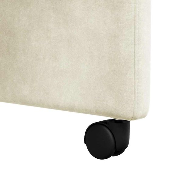 Столове с Колела с колела 2 pcs Крем 58 x 67 x 97 см Кадифе