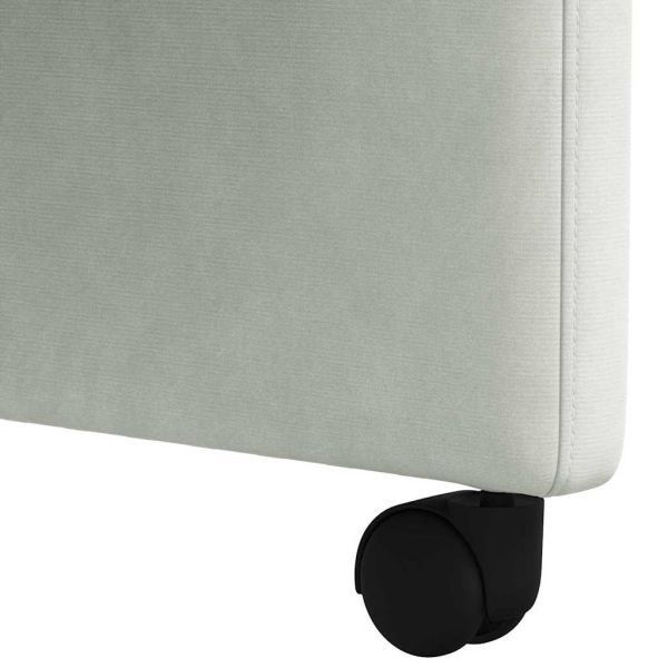 Столове с Колела 2 pcs Светлосиво 58 x 65 x 98 см Кадифе